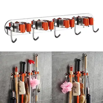 4/5 Hooks Wall Hanging Bathroom Balcony Mop Broom Holder Organizer Storage with its compact sizing strong organizational skills.
4/5 Hooks Wall Hanging Bathroom Balcony Mop Broom Holder Organizer Storage with its compact sizing strong organizational skills.