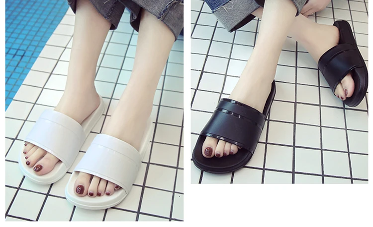 2020 New Hot Summer Men Slippers Casual Black White Shoes Non-slip Slides Bathroom Sandals Soft Sole Women Slides Plus Size 47 2020 New Hot Summer Men Slippers Casual Black White Shoes Non-slip Slides Bathroom Sandals Soft Sole Women Slides Plus Size 47