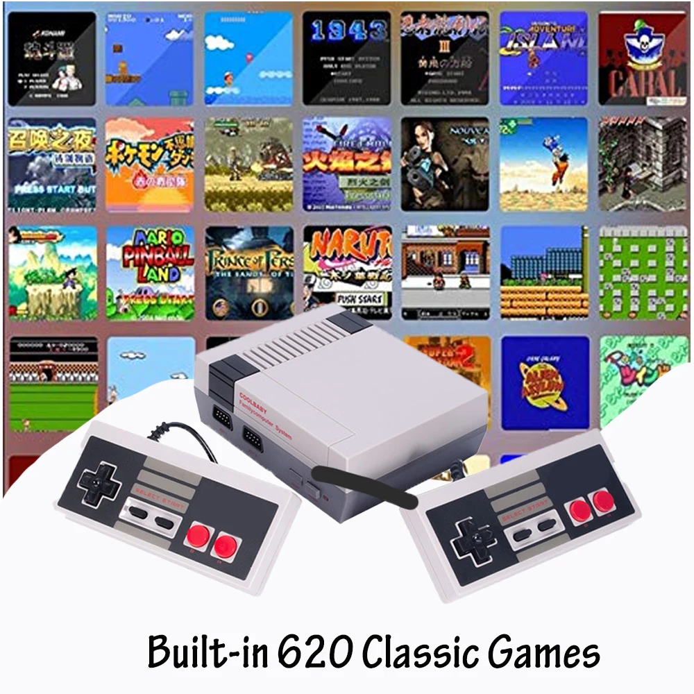 Video Gaming Childhood Console Controller Tetris 8Bit Classic Retro NES TV Game AV Port Built-in 620 Games Dual Game Handle Gift
Video Gaming Childhood Console Controller Tetris 8Bit Classic Retro NES TV Game AV Port Built-in 620 Games Dual Game Handle Gift