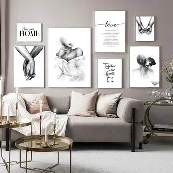 Nordic Black White Shoulder Kiss Hand Canvas Painting Minimalist Love Quotes Prints and Posters Wall Art Pictures for Home Decor
Nordic Black White Shoulder Kiss Hand Canvas Painting Minimalist Love Quotes Prints and Posters Wall Art Pictures for Home Decor