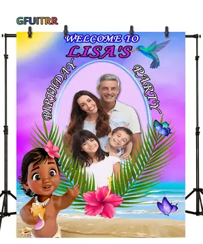GFUITRR Moana Banner Photography Backdrops Baby Shower Birthday Party Photo Background Sea Butterfly Vinyl Photo Studios Props
GFUITRR Moana Banner Photography Backdrops Baby Shower Birthday Party Photo Background Sea Butterfly Vinyl Photo Studios Props