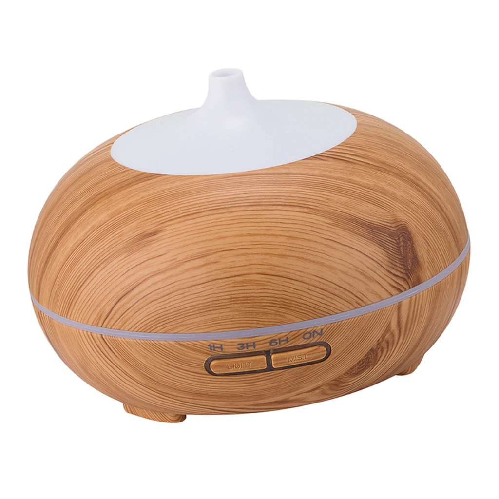 500ml Wood Grain Aromatherapy Aroma Diffuser 7 Color Lights Air Purifier -A 500ml Wood Grain Aromatherapy Aroma Diffuser 7 Color Lights Air Purifier -A