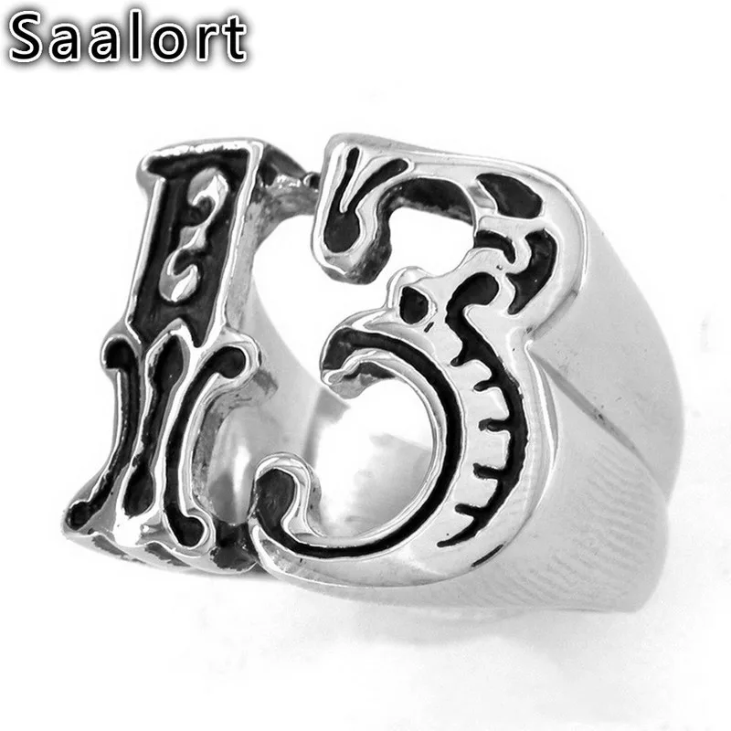Lucky Number 13 Stainless Steel Ring Personality Cool Finger Jewelry Best Creative Birthday Gift for Male Friends
Lucky Number 13 Stainless Steel Ring Personality Cool Finger Jewelry Best Creative Birthday Gift for Male Friends