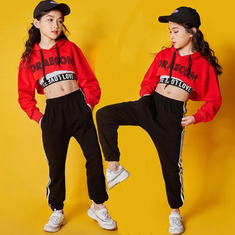 Kids Hip Hop Ballroom Dance Clothing Outfits Girls Jazz Dancing Costumes Hoodie Jopgger Pants Street Stage Clothes Wear 
Kids Hip Hop Ballroom Dance Clothing Outfits Girls Jazz Dancing Costumes Hoodie Jopgger Pants Street Stage Clothes Wear