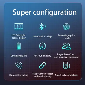 Wireless 5.0 Bluetooth Earphone With Microphone 9D Wireless Control Waterproof Music Earbuds Bass Headset Headphones For Ph E7D9
Wireless 5.0 Bluetooth Earphone With Microphone 9D Wireless Control Waterproof Music Earbuds Bass Headset Headphones For Ph E7D9