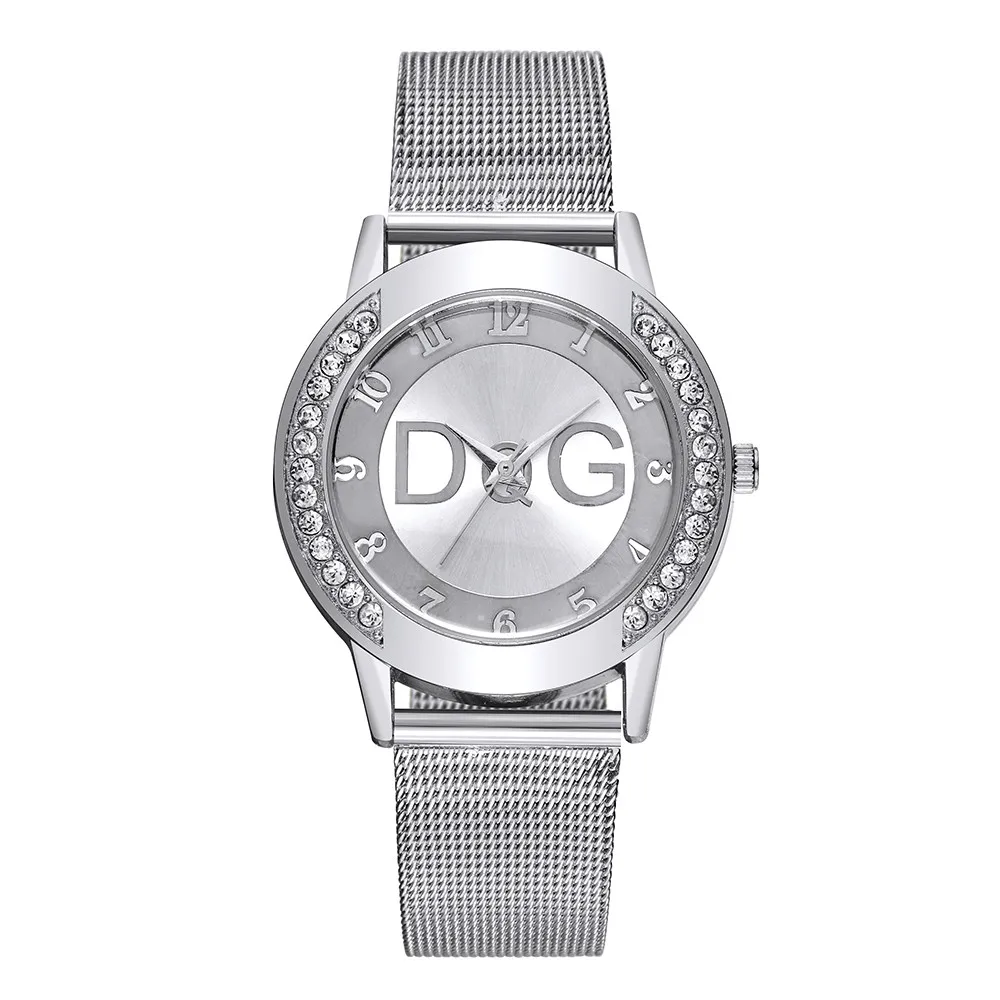 Relogio Feminino Luxo 2019 женские часы с кристаллами Простые Модные сетчатым ремешком