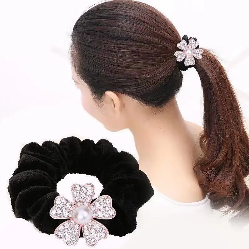 Flannelette insert drill bit flower hair decoration pony tail hair rope hair rope woman
Flannelette insert drill bit flower hair decoration pony tail hair rope hair rope woman