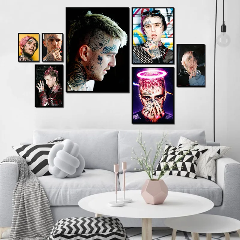 Rapper Lil Peep Wall Art Modular Hd Printed Pictures Nordic Style Poster Hight Quality Home Decor Room Decoration | Дом и сад