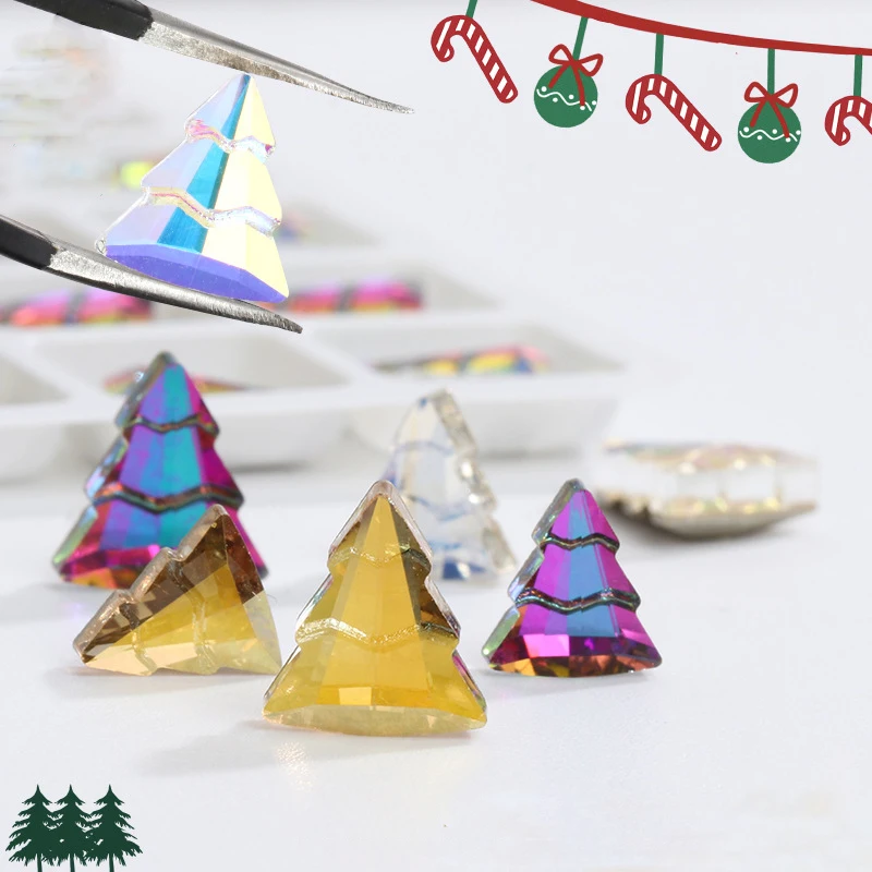 84pcs 3D Christmas Tree Designs Nail Art Rhinestones Shiny Luxury AB Crystal Diamond DIY Holographic Glitter Manicure Decoration
84pcs 3D Christmas Tree Designs Nail Art Rhinestones Shiny Luxury AB Crystal Diamond DIY Holographic Glitter Manicure Decoration