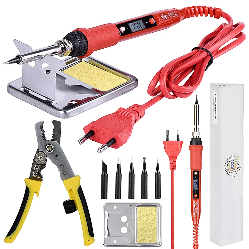 QHTITEC multifunction automatic stripping pliers ferrule crimping tool wire cutter LCD 80W soldering iron hand tool
QHTITEC multifunction automatic stripping pliers ferrule crimping tool wire cutter LCD 80W soldering iron hand tool
