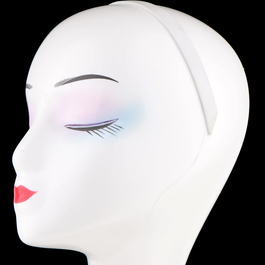 Long Neck Elegant Female Mannequin Head for Hair Wigs Jewelry Headphone Hat Display - White Long Neck Elegant Female Mannequin Head for Hair Wigs Jewelry Headphone Hat Display - White