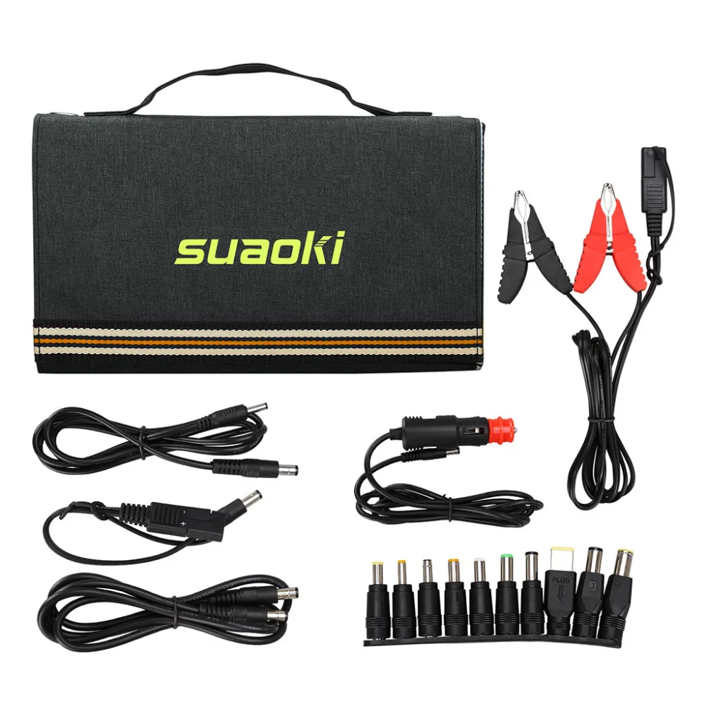 Suaoki Portable 60W Folding Foldable Solar Panel Charger Solar Mobile Power Bank for Car Laptop SmartPhone Battery Charger
Suaoki Portable 60W Folding Foldable Solar Panel Charger Solar Mobile Power Bank for Car Laptop SmartPhone Battery Charger