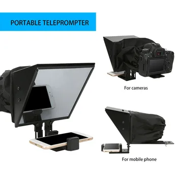5 Inch Teleprompter Video Broadcast Vlogging Interview Mobile Phone SLR Camera Portable Mini Teleprompter With Remote Control
5 Inch Teleprompter Video Broadcast Vlogging Interview Mobile Phone SLR Camera Portable Mini Teleprompter With Remote Control