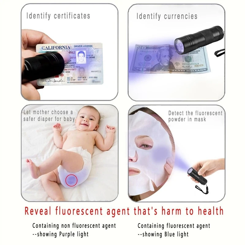 Torch Light 1Pcs Flashlight 9-LED Pet UV Urine Detector Ultraviolet Blacklight Stain Tool
Torch Light 1Pcs Flashlight 9-LED Pet UV Urine Detector Ultraviolet Blacklight Stain Tool