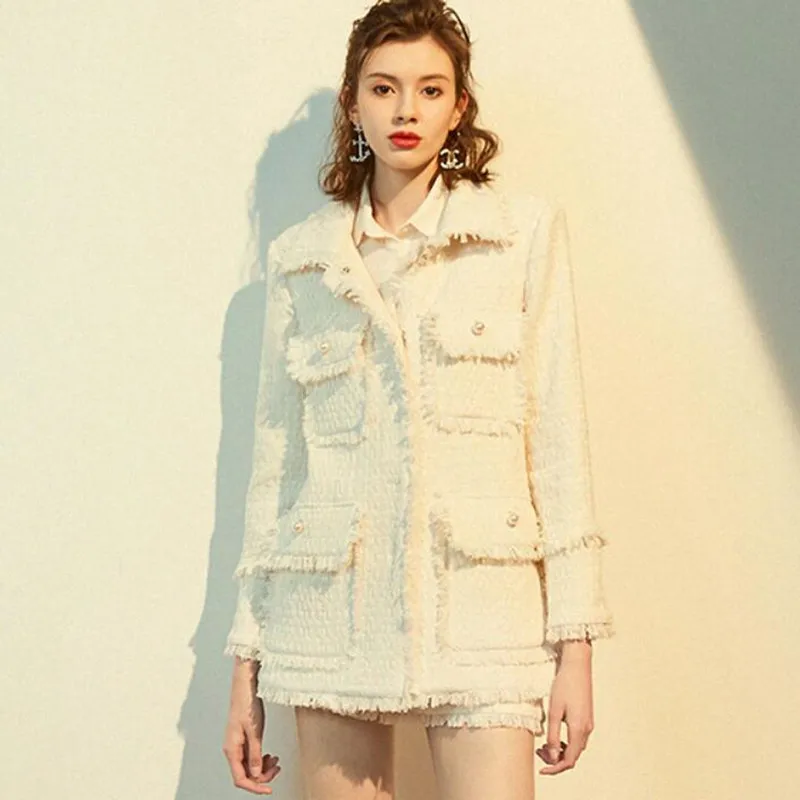2020 Autumn Winter Tweed Jacket Coat Runway Luxury High Quality Cotton Wool Overcoat Fringe Blazer Female Lady Woolen Outerwear
2020 Autumn Winter Tweed Jacket Coat Runway Luxury High Quality Cotton Wool Overcoat Fringe Blazer Female Lady Woolen Outerwear