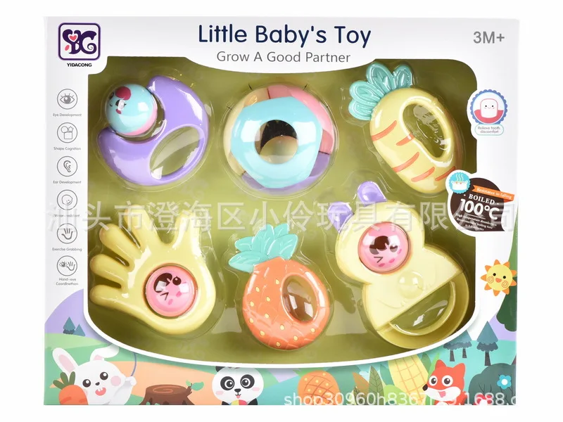 Infants Rattle 6-Piece Toy Sets 0-12 Months Newborns Baby High Temperature Boiled Teethers Hand Rattle
Infants Rattle 6-Piece Toy Sets 0-12 Months Newborns Baby High Temperature Boiled Teethers Hand Rattle