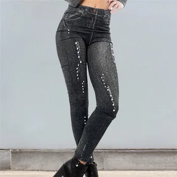 Fashion High Waist Skinny Pants Women Jeans Print Pearl Sexy Slim Denim Pencil Pants Female Lasies Hot Girls Jeans Women Pants
Fashion High Waist Skinny Pants Women Jeans Print Pearl Sexy Slim Denim Pencil Pants Female Lasies Hot Girls Jeans Women Pants