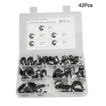 Rubber Cushioned Stainless Steel Hose Clamp Cable Clamp Metal Clamp Tube Holder for Tube Cord Installation 
Rubber Cushioned Stainless Steel Hose Clamp Cable Clamp Metal Clamp Tube Holder for Tube Cord Installation