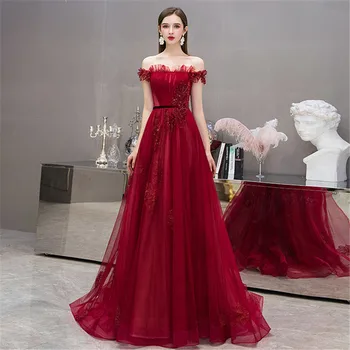 Evening Dress Long 2020 Red Wine Tulle Sweep Train Sleeveless Embroidery Evening Gown A-Line Backless Vestido De
Evening Dress Long 2020 Red Wine Tulle Sweep Train Sleeveless Embroidery Evening Gown A-Line Backless Vestido De