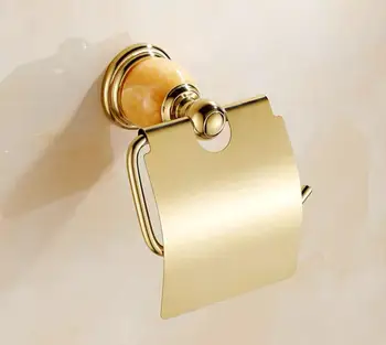 European style antique bathroom roll tissue paper holder yellow jade WC paper rack
European style antique bathroom roll tissue paper holder yellow jade WC paper rack