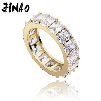 JINAO Hip Hop Gold Silver Color Single row rectangle Bling Iced Out Cubic Zircon Ring Luxury Jewelry Gift
JINAO Hip Hop Gold Silver Color Single row rectangle Bling Iced Out Cubic Zircon Ring Luxury Jewelry Gift
