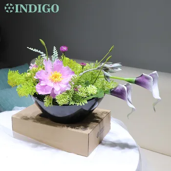 INDIGO- 1 Set Purrple Calla Anemone Spring Flower Arrangement With Pot Gift Tea Table Bonsai Event Centerpiece Free Shipping
INDIGO- 1 Set Purrple Calla Anemone Spring Flower Arrangement With Pot Gift Tea Table Bonsai Event Centerpiece Free Shipping