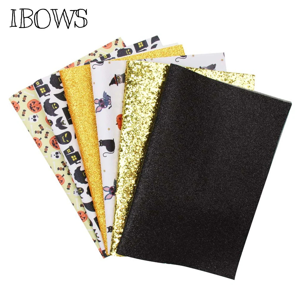 IBOWS 6pcs/set Halloween Synthetic Leather Fabric Printed Faux Leather for DIY Hair Bow Bags Accessories Handmade Crafts 22*30cm
IBOWS 6pcs/set Halloween Synthetic Leather Fabric Printed Faux Leather for DIY Hair Bow Bags Accessories Handmade Crafts 22*30cm