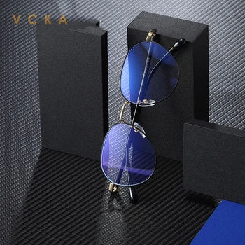 VCKA Brand Anti Blue Light Glasses Computer Gaming Women Retro Metal Frame Blue Blocking anti radiasi Female Eyewear Men
VCKA Brand Anti Blue Light Glasses Computer Gaming Women Retro Metal Frame Blue Blocking anti radiasi Female Eyewear Men