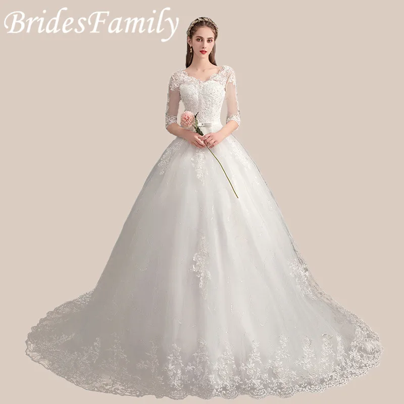 2021 Lace Embroidery Half Sleeve Wedding Dresses Long Train Wedding Gown Belt V Neck Elegant Plus Size Vestido De Noiva JM033
2021 Lace Embroidery Half Sleeve Wedding Dresses Long Train Wedding Gown Belt V Neck Elegant Plus Size Vestido De Noiva JM033