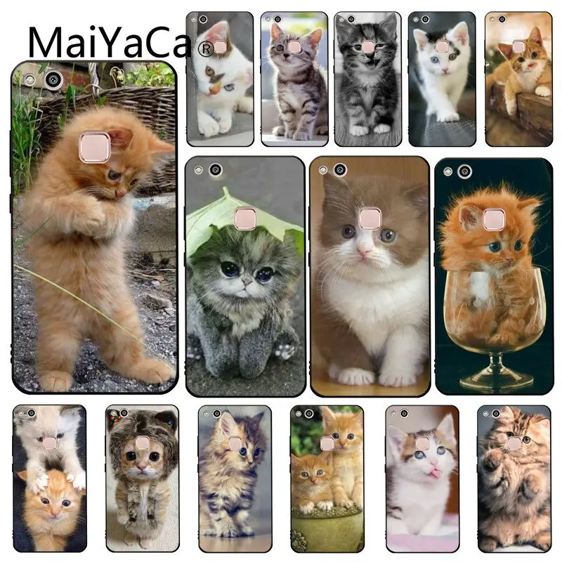Maiyaca Забавный котенок Кот Чехол для телефона Huawei Y9 Y7 Y6 II Y5 Prime 2018 2019|Бамперы| |