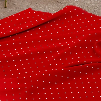 Chiffon Fabric High Twisted Hemp Big Red Polka Dot Printed Fabric Dress Shirt Skirt Apparel Fabric Handmade diy
Chiffon Fabric High Twisted Hemp Big Red Polka Dot Printed Fabric Dress Shirt Skirt Apparel Fabric Handmade diy