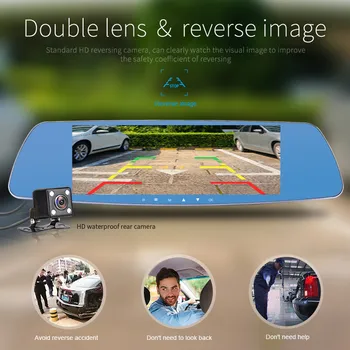 Car Follower 7 Inch Touch Screen Car DVR Dual Lens Camera Rearview Mirror Video Recorder Dash Cam Auto Camera Portable Recorder
Car Follower 7 Inch Touch Screen Car DVR Dual Lens Camera Rearview Mirror Video Recorder Dash Cam Auto Camera Portable Recorder