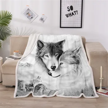 Wolf Throw Blanket 3D Animal Plush Bedspread Wolf Family Sherpa Blankets Soft Warm Linen 150x200cm
Wolf Throw Blanket 3D Animal Plush Bedspread Wolf Family Sherpa Blankets Soft Warm Linen 150x200cm