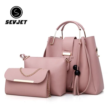 Women Luxury Set Bag 3pcs Leisure Leather Shoulder Bags 2019 Fashion Handbag Messenger Bag Ladies Solid Color Three-Piece Bags
Women Luxury Set Bag 3pcs Leisure Leather Shoulder Bags 2019 Fashion Handbag Messenger Bag Ladies Solid Color Three-Piece Bags