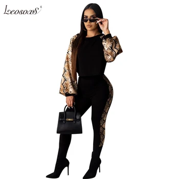 New Arrival Best Design Round Neck Lantern Sleeve Leopard Printed Casual Long Sleeve Pant Clothing Women Two Piece Sets
New Arrival Best Design Round Neck Lantern Sleeve Leopard Printed Casual Long Sleeve Pant Clothing Women Two Piece Sets