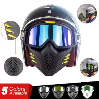 Hot Sales Modular Mask Detachable Goggles Mouth Filter Motorcycle Half Helmet Vintage Helmets Face Shield Protector Motocross
Hot Sales Modular Mask Detachable Goggles Mouth Filter Motorcycle Half Helmet Vintage Helmets Face Shield Protector Motocross