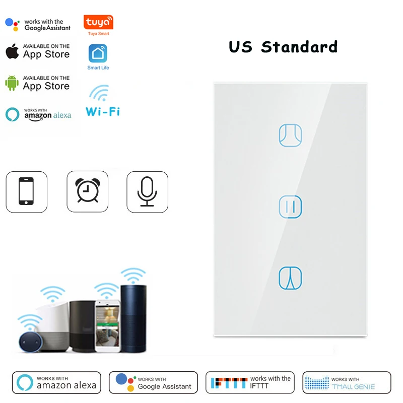 US Standard Tuya Smart Life WiFi Curtain Switch for Roller Shutter Blind Motor Google Home Amazon Alexa Voice Control Smart Home
US Standard Tuya Smart Life WiFi Curtain Switch for Roller Shutter Blind Motor Google Home Amazon Alexa Voice Control Smart Home