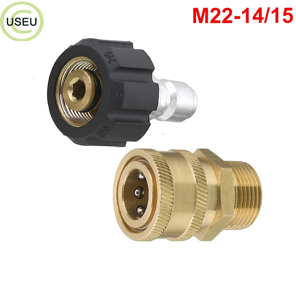 USEU Pressure Washer Adapter Set Quick Disconnect Kit M22 -14&15 Swivel to 3/8'' Quick Connect, 3/4" to Quick Release
USEU Pressure Washer Adapter Set Quick Disconnect Kit M22 -14&15 Swivel to 3/8'' Quick Connect, 3/4" to Quick Release