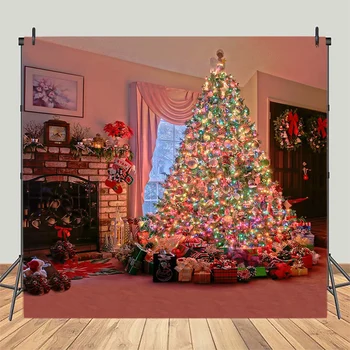 Christmas Photography Background Fireplace Gift Xmas Tree Child Photo Party Background Photographic for Photobooth Studio Props
Christmas Photography Background Fireplace Gift Xmas Tree Child Photo Party Background Photographic for Photobooth Studio Props