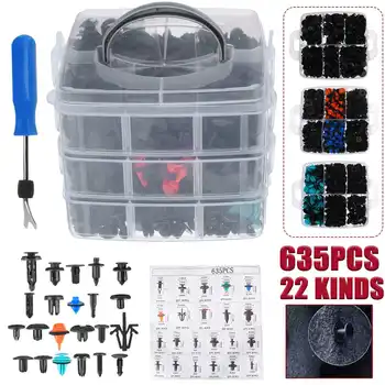 635pcs Car Fastener Clips Set Bumper Engine Cover Rivet Retainers Door Trim Fixed Clamps with Removal Tool
635pcs Car Fastener Clips Set Bumper Engine Cover Rivet Retainers Door Trim Fixed Clamps with Removal Tool