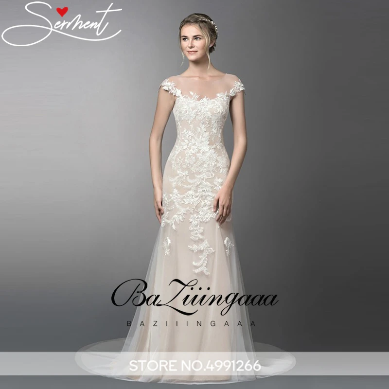 BAZIIINGAAA Round Neck Mermaid wedding dresses champagne champagne A layer of tulle and a layer of satin-lined wedding bride
BAZIIINGAAA Round Neck Mermaid wedding dresses champagne champagne A layer of tulle and a layer of satin-lined wedding bride