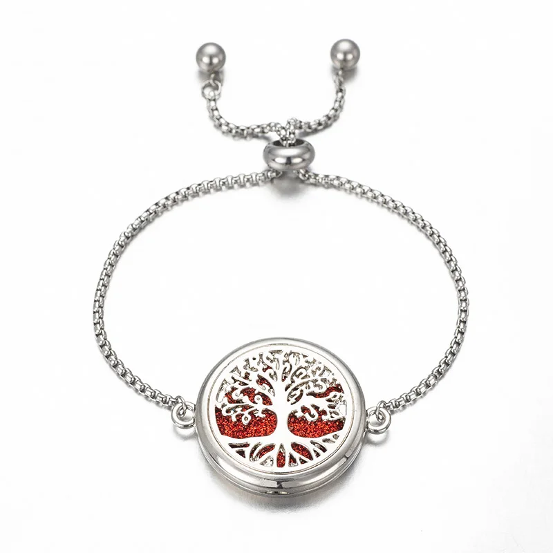 New hot sale stainless steel aromatherapy life tree bracelet adjustable magnetic essential oil scattering bracelet female FF34
New hot sale stainless steel aromatherapy life tree bracelet adjustable magnetic essential oil scattering bracelet female FF34