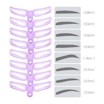 8pcs/set Eyebrow Stencils Shaping Grooming Eye Brow Make Up Model Template Reusable Design Eyebrows Styling Tool with real bag
8pcs/set Eyebrow Stencils Shaping Grooming Eye Brow Make Up Model Template Reusable Design Eyebrows Styling Tool with real bag