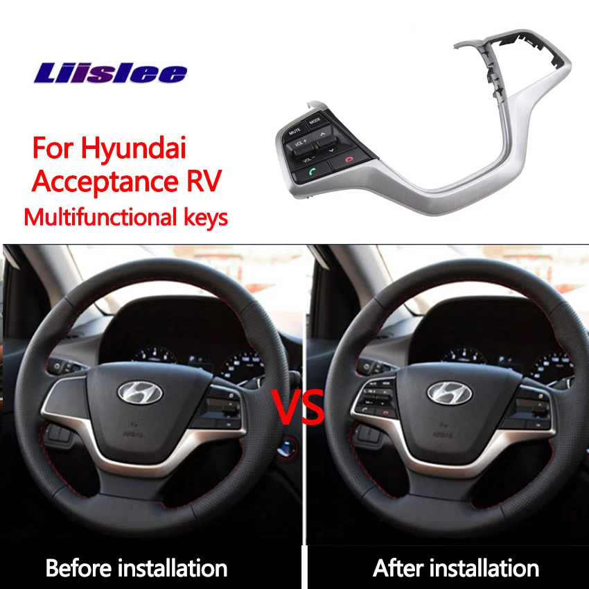 Car steering wheel modification for Hyundai Acceptance RV multi-function button audio control cruise control Bluetooth phone
Car steering wheel modification for Hyundai Acceptance RV multi-function button audio control cruise control Bluetooth phone