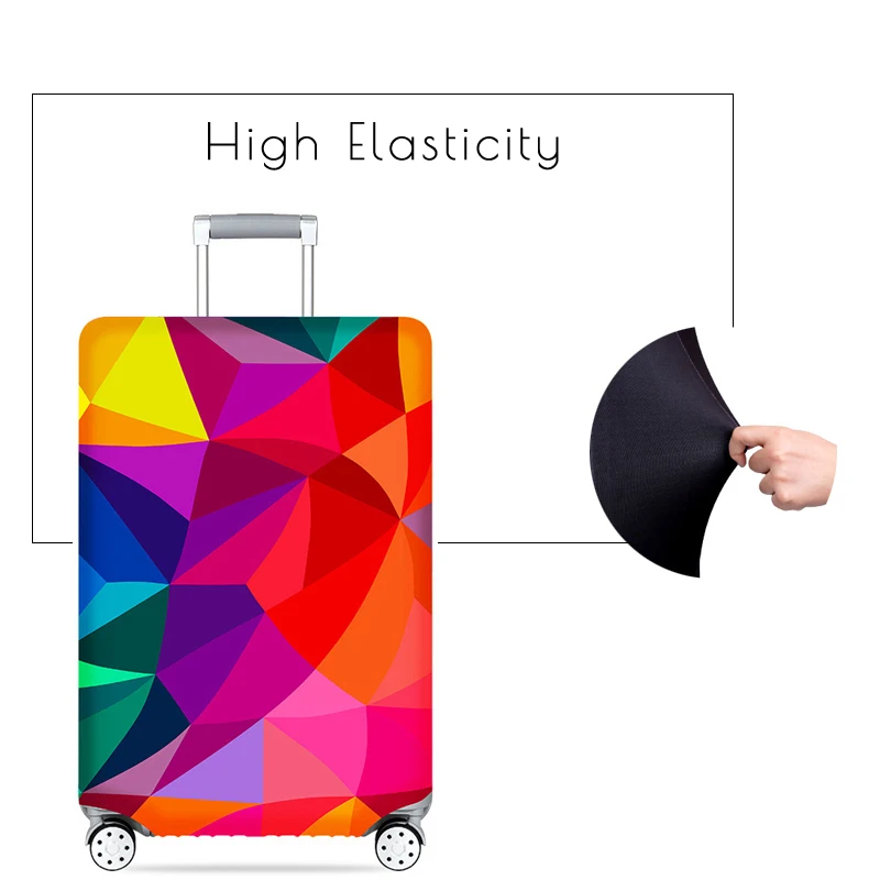Чехол для чемодана с геометрическим рисунком чехол сумка на колесиках плотный