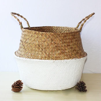 Natural Seagrass Vintage Decorative Home Storage Basket Pom Pom With Handle Planter Laundry Toys Hand Woven Nursery Foldable
Natural Seagrass Vintage Decorative Home Storage Basket Pom Pom With Handle Planter Laundry Toys Hand Woven Nursery Foldable