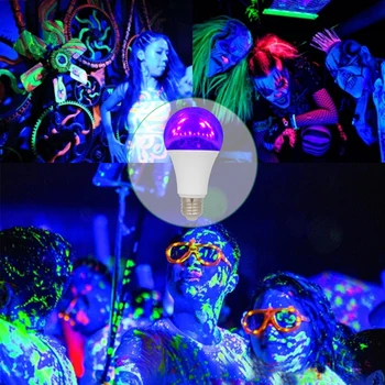 2PCS E27 LED UV Bulb Violet Bulb UV Black Light Bulb UVA Level 385-400nm Glow for Black Light Party Body Paint Fluorescent
2PCS E27 LED UV Bulb Violet Bulb UV Black Light Bulb UVA Level 385-400nm Glow for Black Light Party Body Paint Fluorescent