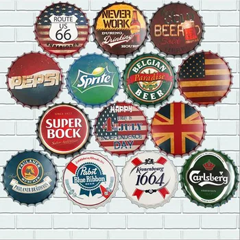 35cm Retro Beer Cap Metal Tin Signs Poster Pub Bar Wall Decor Vintage Metal Plate Home Decor Art Plaques
35cm Retro Beer Cap Metal Tin Signs Poster Pub Bar Wall Decor Vintage Metal Plate Home Decor Art Plaques