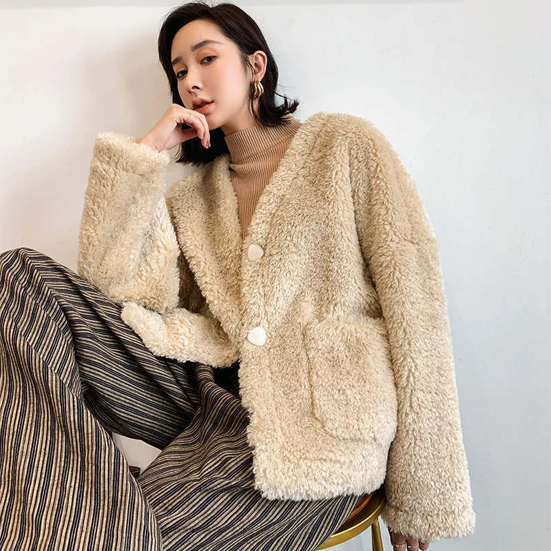 Lambs Wool Coat Women's 2019 Winter-Korean-style Loose-Fit Short Short-height Fashionable Granule Overcoat
Lambs Wool Coat Women's 2019 Winter-Korean-style Loose-Fit Short Short-height Fashionable Granule Overcoat