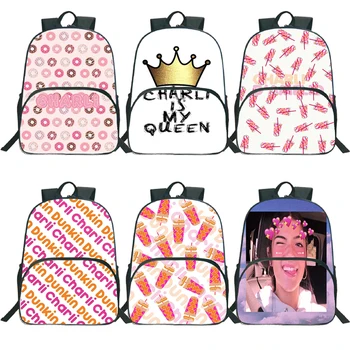 Charli Damelio Backpack Students Boys Girls Bags Teens Daily Backpack Travel Rucksacks Fashion Popular Pattern Schoolbag
Charli Damelio Backpack Students Boys Girls Bags Teens Daily Backpack Travel Rucksacks Fashion Popular Pattern Schoolbag